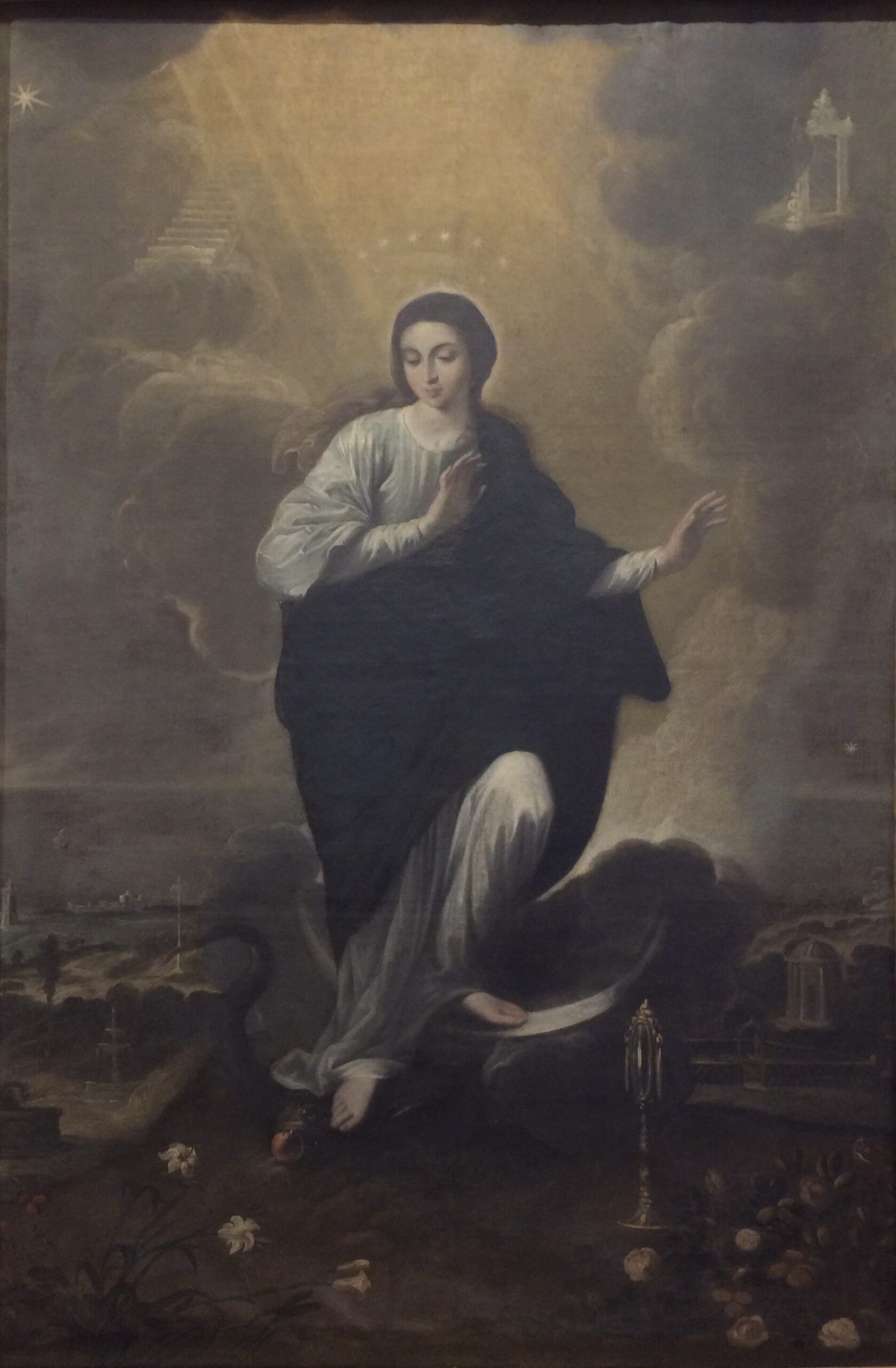 Óleo sobre lienzo del siglo XVII de Miguel de Santiago que representa a la Inmaculada Concepción