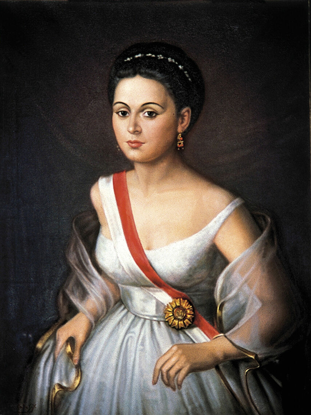 Retrato de Manuela Sáenz conservado en la Quinta de Bolívar, Bogotá