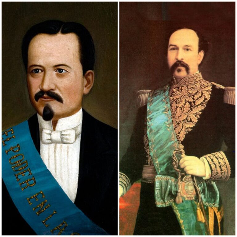 Grabado de época que representa episodios de la revolución y dictadura encabezada por Ignacio de Veintemilla