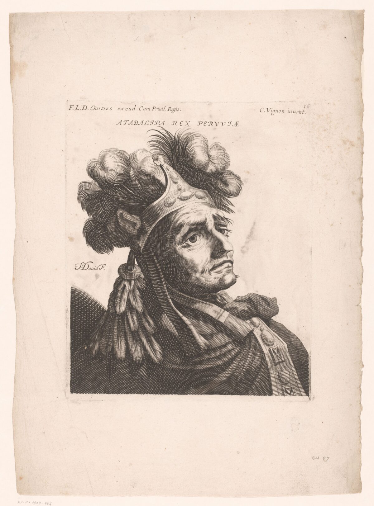 Grabado europeo del siglo XVII de Atahualpa, último soberano del Tahuantinsuyo