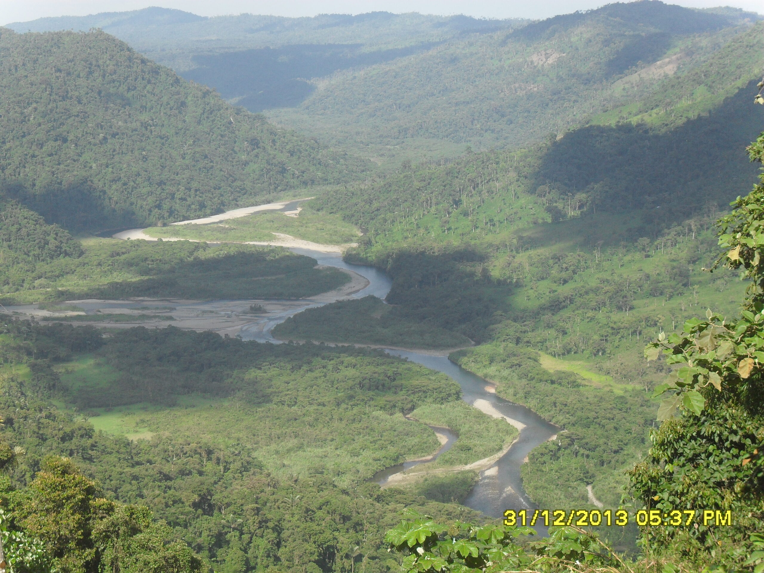 El río Upano, en la Amazonía ecuatoriana fronteriza con el Perú, cerca de la zona donde se desarrolló el conflicto de 1995
