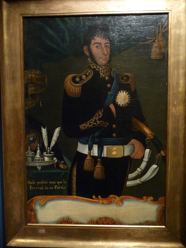 Retrato de José de San Martín pintado por José Gil de Castro en 1818