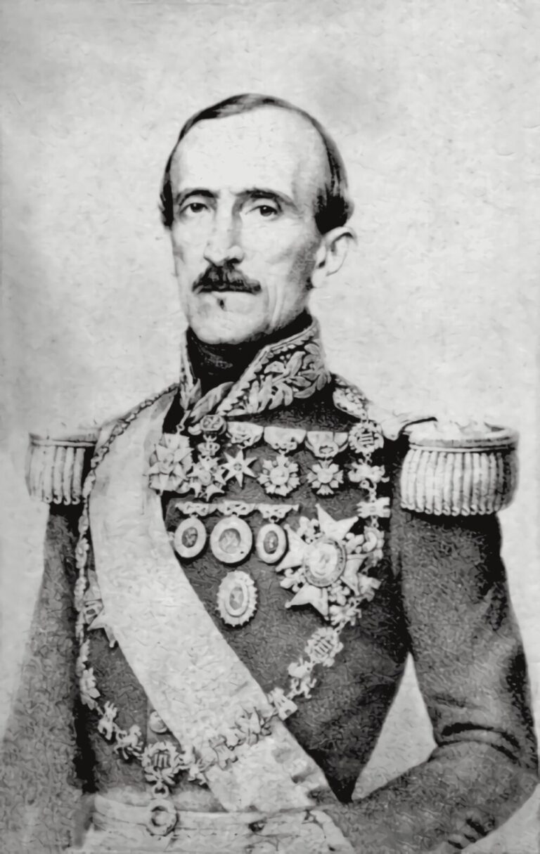 Retrato de Juan José Flores, general venezolano y primer presidente del Ecuador
